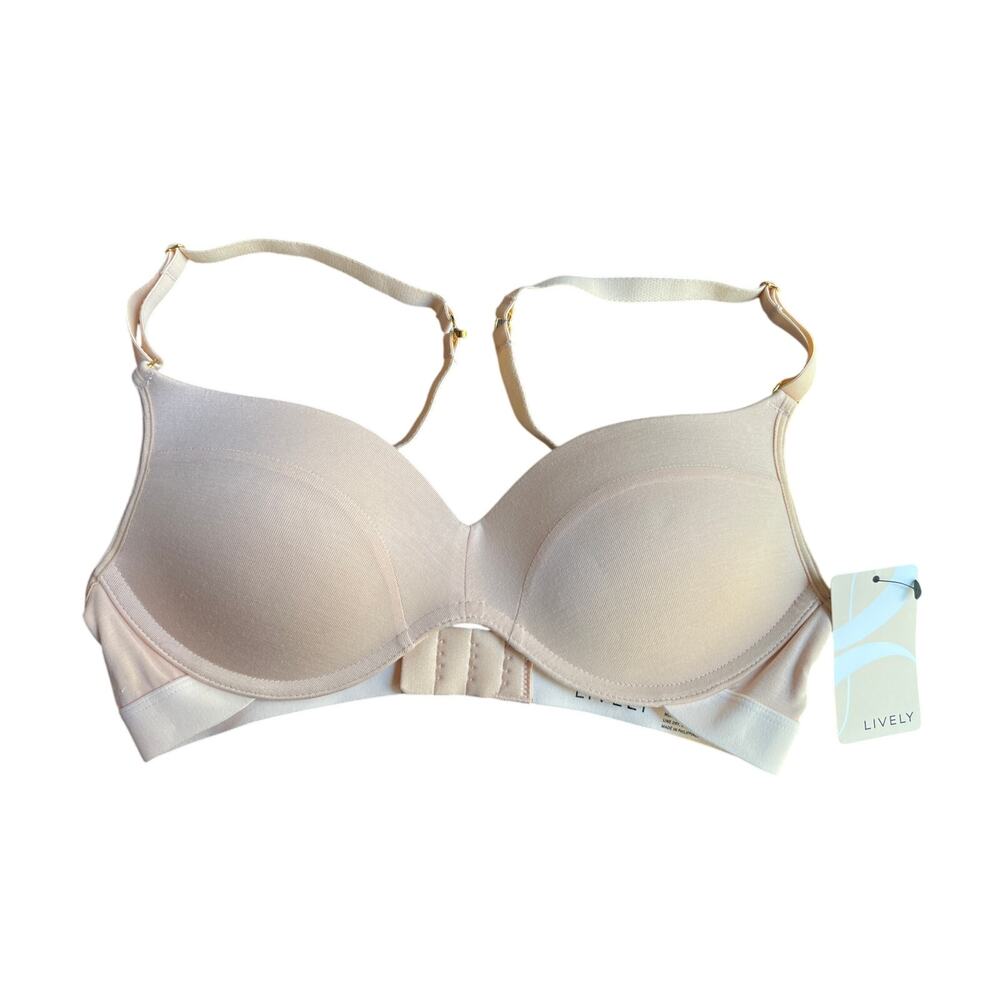 LIVELY The All Day No-Wire Push Up Bra Toasted Almond Pink Size 32C NWT 45430